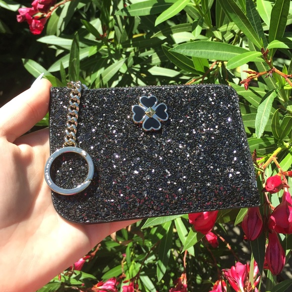 kate spade Handbags - NWT Kate Spade Odette Glitter L-Zip Card Holder